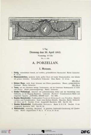 I. Meissen (Nr. 1-31)