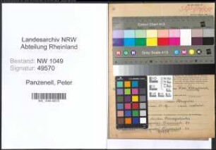 Entnazifizierung Peter Panzenell , geb. 03.07.1901 (Angestellter)