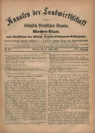 No. 24. Berlin, den 10. Juni 1868. VIII. Jahrgang.