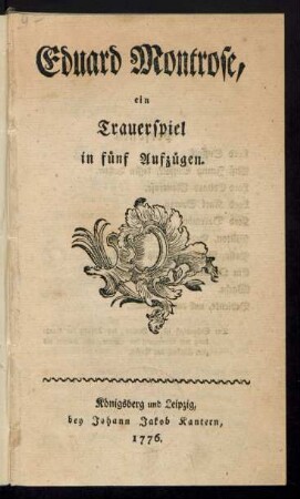Eduard Montrose : ein Trauerspiel in fünf Aufzügen