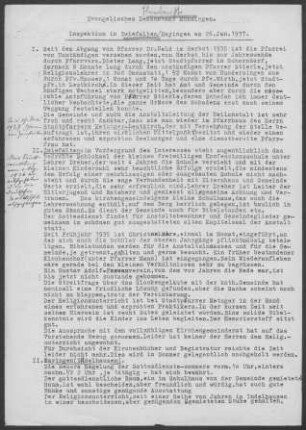 Zwiefalten-Hayingen mit Diaspora: Inspektionsbericht 1937