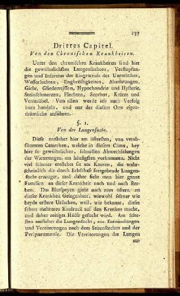 Drittes Capitel. Von den Chronischen Krankheiten.
