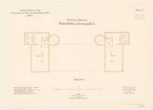 Kaserne des Garde-Kürassier-Regiments und des Königin-Augusta-Garde-Grenadier-Regiments Nr. 4, Berlin: Garde-Cürassier-Regiment, Verheirateten-Kammergebäude: Grundriss Dachgeschoss 1:100