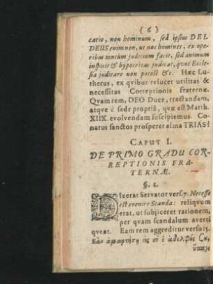Caput I. De Primo Gradu Correptionis Fraternae.