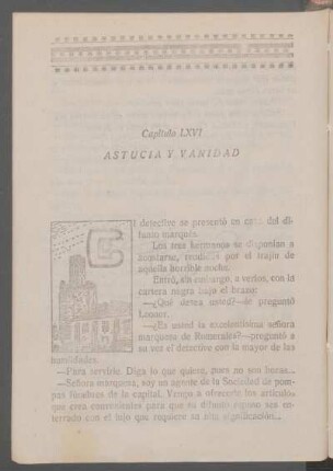 Capítulo LXVI - Astucia y vanidad
