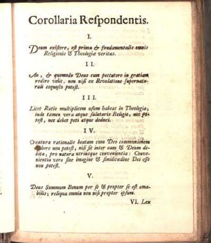 Corollaria Respondentis.