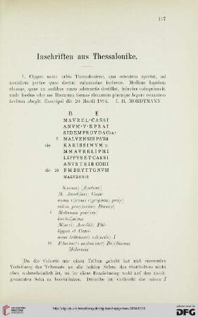17: Inschriften aus Thessalonike