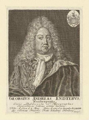 Georgius Andreas Endterus aus Nürnberg; geb. 03.05.1654 in Nürnberg; gest. 21.12.1717 in Nürnberg