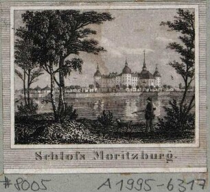 Das Schloss Moritzburg bei Dresden, Blick nach Nordosten