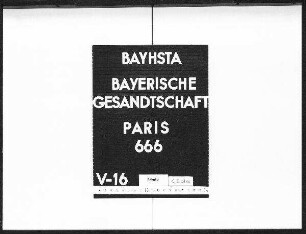 Der Aufenthalt des Prinzen Heinrich und der Prinzessin Therese, Gemahlin des Prinzen Arnulf in Paris