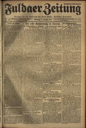 Ausgabe vom Mittwoch, den 07. Oktober 1925.