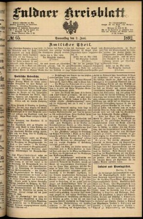 Ausgabe vom Donnerstag, den 02. Juni 1892.
