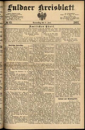 Ausgabe vom Donnerstag, den 02. Juni 1892.