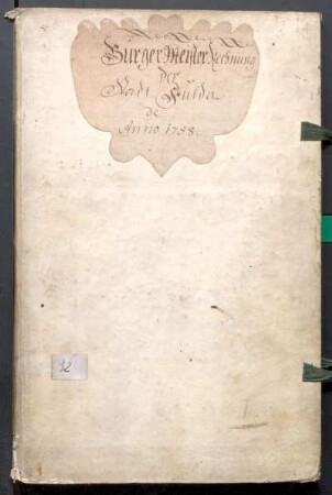 IX A 1 - Alte Stadtrechnungen (1758 - 1759)
