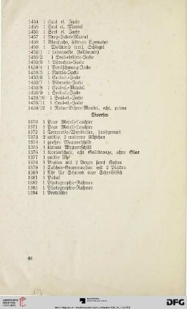 Diverses (Nr. 1370-1384)