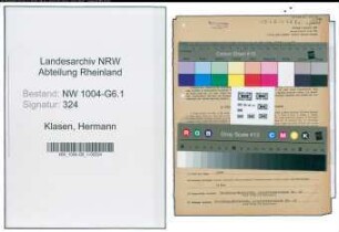Entnazifizierung Hermann Klasen , geb. 02.12.1905 (Buechereileiter)