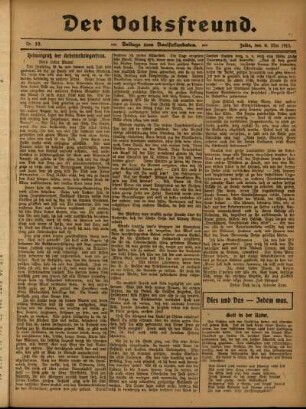 Ausgabe vom Sonntag, den 09. Mai 1915.
