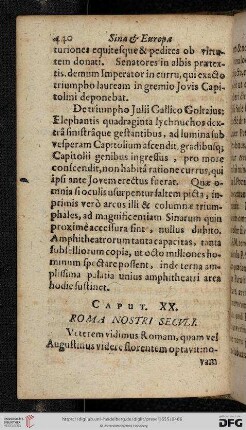 Caput XX: Roma nostri seculi