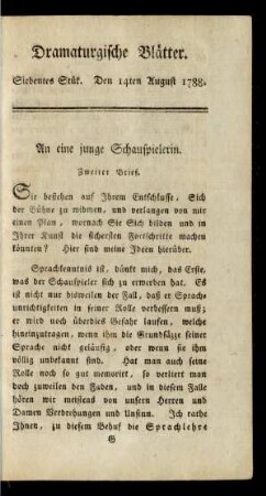 Siebentes Stük
