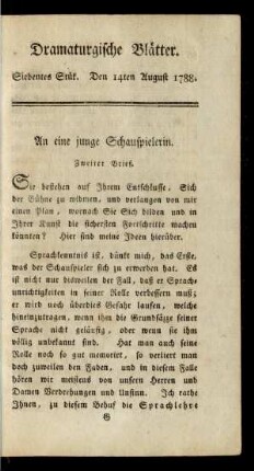 Siebentes Stük