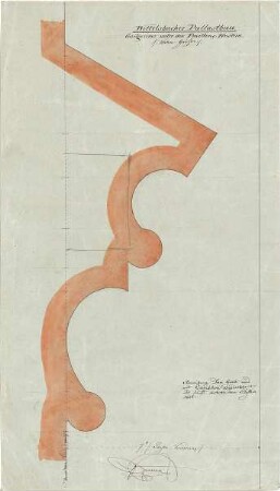 Gärtner, Friedrich von; München; Wittelsbacherpalast - Gurtgesims (Detail)