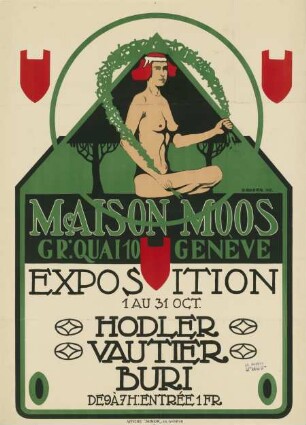 Maison Moos. Exposition Hodler, Vautier, Buri