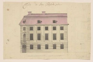 Fassadenansicht des Geerska palatset (Palais De Geer bzw. "Wachtmeisterska huset") in Stockholm