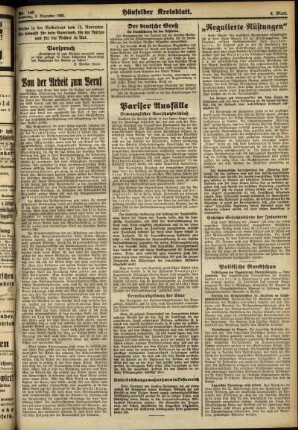Zweite Ausgabe vom Samstag, den 02. Dezember 1933.