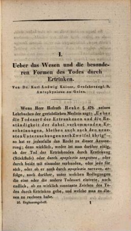 Zeitschrift für die Staatsarzneikunde. Ergänzungsheft. 16, 16. 1832
