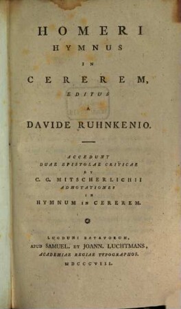 Hymnus in Cererem