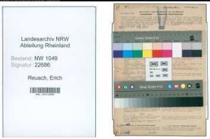 Entnazifizierung Erich Reusch , geb. 11.10.1891 (Apotheker)