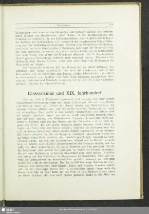 Klassizismus und XIX. Jahrhundert