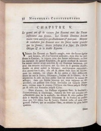 Chapitre V. Le grand art est de vaincre son Ennemi avec des Forces inférieures aux siennes.[...]