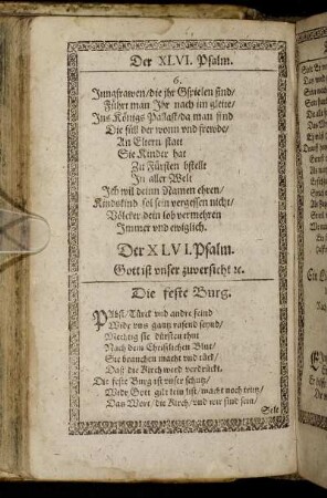 Der XLVI. Psalm. - Der L. Psalm.
