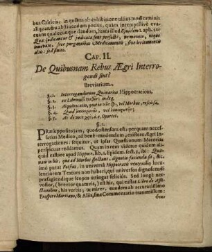 Cap. II. De Quibusnam Rebus Ægri Interrogandi sint?