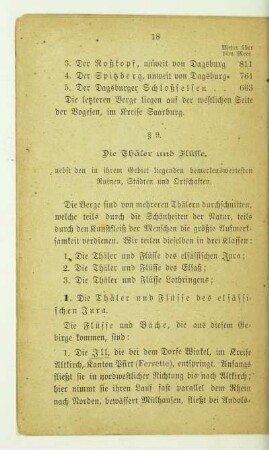 9. Die Thäler und Flüsse