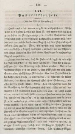 445-456 Pastoralklugheit : I.