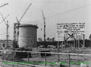 Baustelle des Mehrzweckforschungsreaktors (MZFR), von Südosten