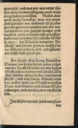 Die sechste Erhöhung Deutscher Nation ...