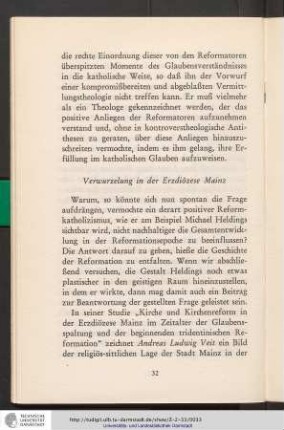 Verwurzelung in der Erzdiözese Mainz
