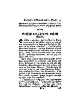 Einfluß des Cörpers auf die Seele