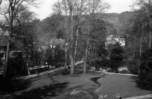 Badenweiler: Kurpark vom Thermalbad; von oberer Terrasse aus
