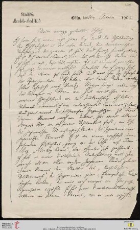 Heid. Hs. 3484,638: Brief von Eberhard Gothein an Marie Luise Gothein