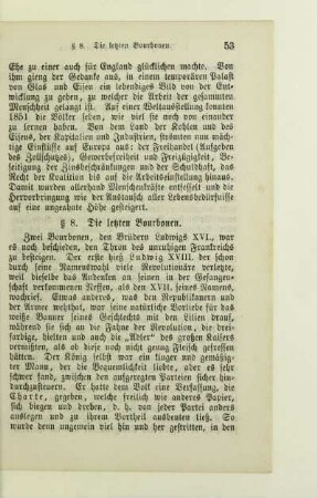 § 8. Die letzten Bourbonen