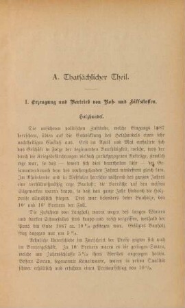 I. Erzeugung und Vertrieb von Roh- und Hilfsstoffen.
