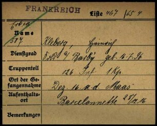 Kleberg, Heinrich - Klein, Adolf