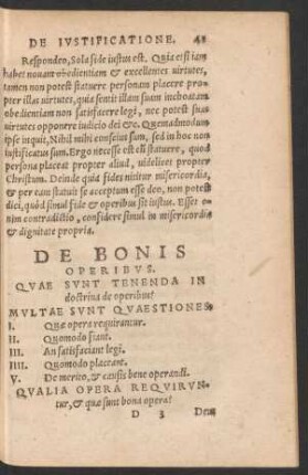De Bonis Operibus.