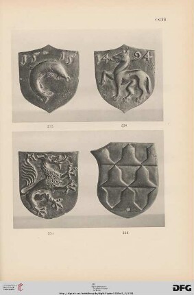 Bronzeplatten von Epitaphien des 15. und 16. Jahrhunderts (Nr. 528-552) und Tafeln CXCIII-CXCVI