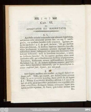 Cap. VI. De Apostatis Et Haereticis.