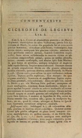 Commentarivs perpetvvs in M. Tvllii Ciceronis de legibvs libros tres